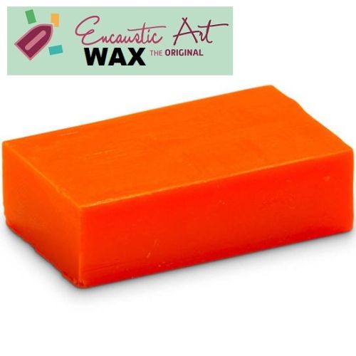 Encaustic WAX - Блокче цветен восък за Енкаустика № 38 NEON ORANGE