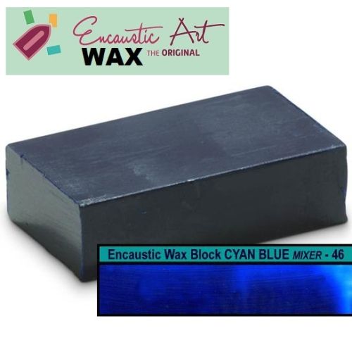 Encaustic WAX - Блокче цветен восък за Енкаустика  № 46 CYAN BLUE