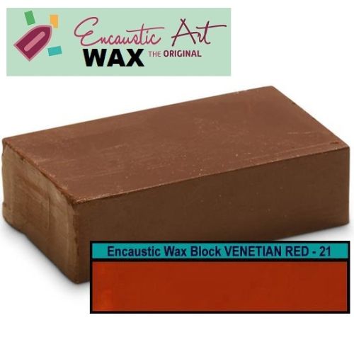 Encaustic WAX - Блокче цветен восък за Енкаустика № 21  VENETIAN RED