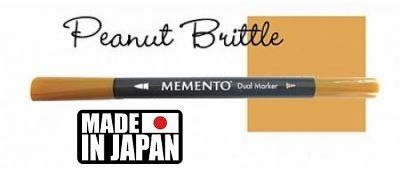MEMENTO BRUSH MARKER , Japan - Двувърх маркер ЧЕТКА - PEANUT BRITTLE