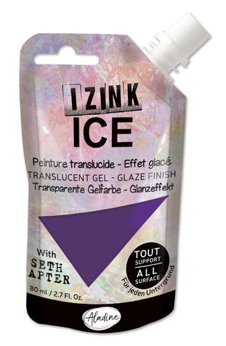 IZINK ICE - Translucent Gel, 80ml - Гелообразна боя с гланцов ефект - ARCTIC GRAPE