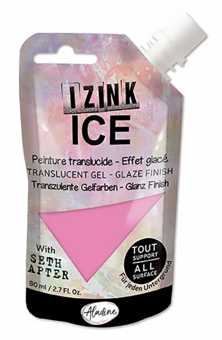 IZINK ICE - Translucent Gel, 80ml - Гелообразна боя с гланцов ефект - POLAR PINK