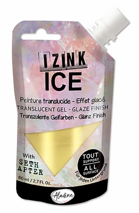 IZINK ICE - Translucent Gel, 80ml - Гелообразна боя с гланцов ефект - COLD GOLD