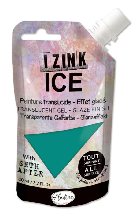 IZINK ICE - Translucent Gel, 80ml - Гелообразна боя с гланцов ефект - GLACIER GREEN
