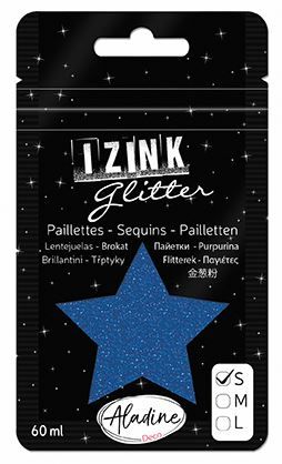 IZINK GLITTER S - Диамантен брокат за декорация 60ml BLUE MARINE