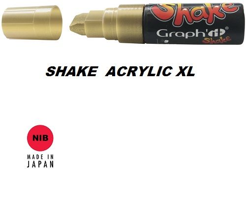 SHAKE ACRYLIC MARKER XL -  Акрилен PERMANENT маркер GOLD / ЗЛАТО