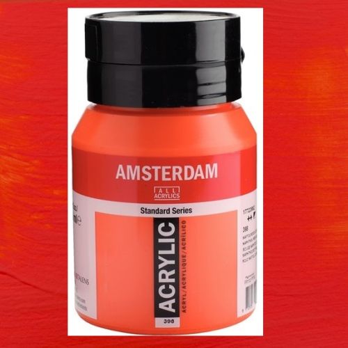 AMSTERDAM ACRYLIC 500ml - Акрилна боя за живопис - Red light 398