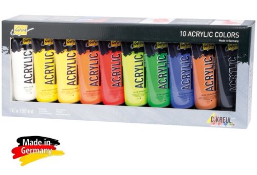 GOYA  ACRYLIC 10 X 100ML - Фини  акрилни бои 10цв х 100мл GERMANY