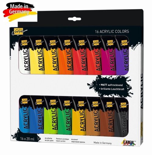 GOYA FINE ACRYLIC 16 - Фини акрилни бои 16 цв  GERMANY