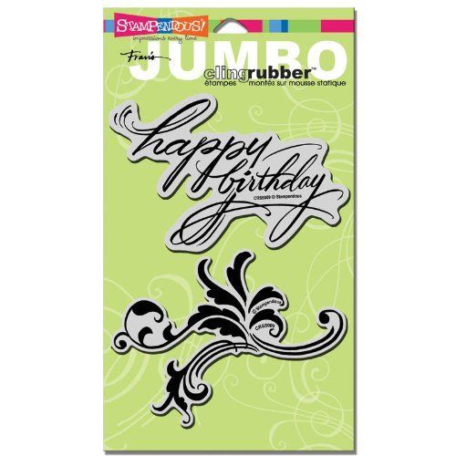 STAMPENDOUS USA - JUMBO Cling печат Happy Birthday - 2 бр. 