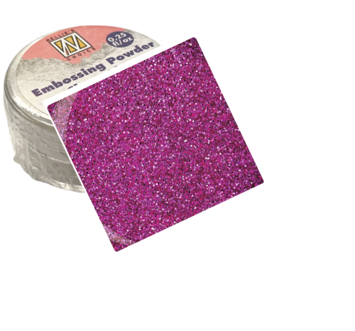 Embossing powder "Supersparkle Violet/Fuchsia" 0,25 - Глитер пудра за топъл ембос - Фин глитер Червен виолет