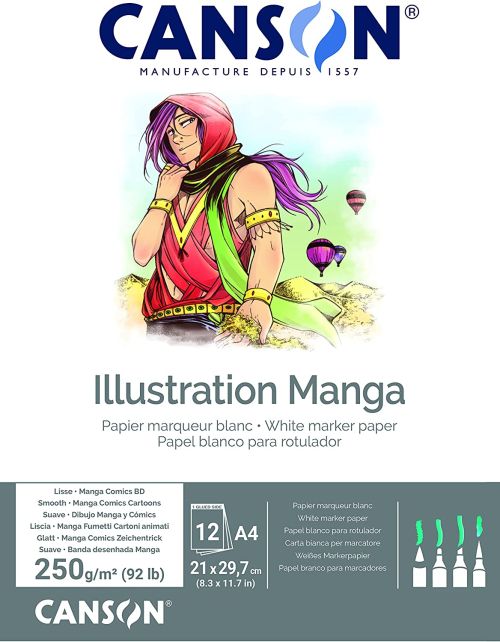 CANSON  ILLUSTRATION PAD A4 -  МАНГА § КОМИКС РИСУВАТЕЛЕН БЛОК 250g