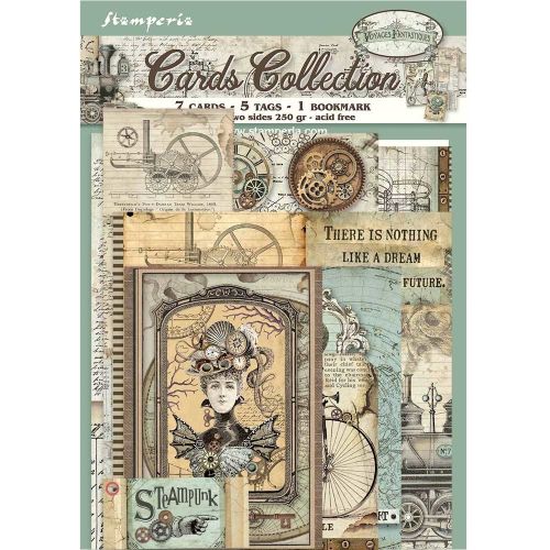 STAMPERIA, Cards Collection Voyages Fantastiques - Комплект заготовки за картички