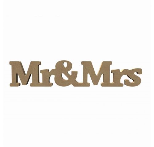 ALADIN, France - MDF декоративен надпис 39 x 7.5 х 1.6 см. "Mr & Mrs"