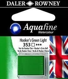 ROWNEY AQUAFINE Watercolour PAN - Акварел на кубче # HOOKERS GREEN LIGHT