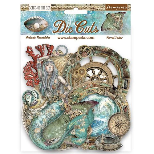 3D Die cuts assorted - Songs of the Sea creatures - 3D комплект хартиени елементи - 15 х 15 см.