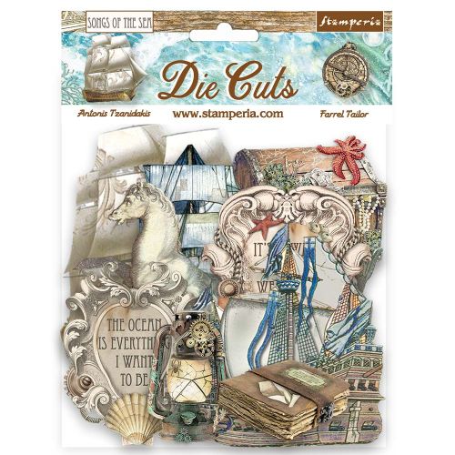 STAMPERIA - 3D Die cuts assorted - Songs of the Sea ship and treasures