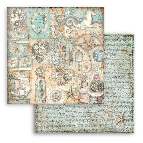 STAMPERIA, SONGS OF THE SEA TEXTURE 12x12 Inch Paper Sheets