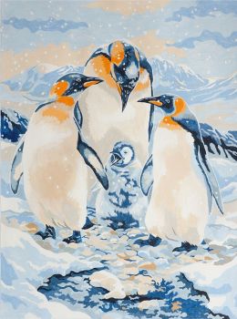  Комплект рисуване по номера, Royal Langnickel А4 * "Семейство пингвини"