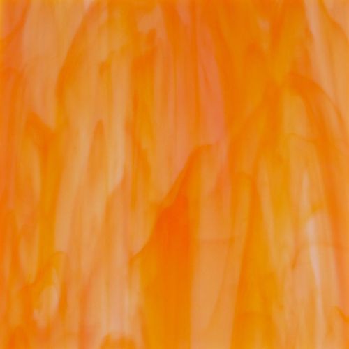 OCENSIDE Spectrum, USA - White/Orange Smooth - Арт стъкло за Витражи