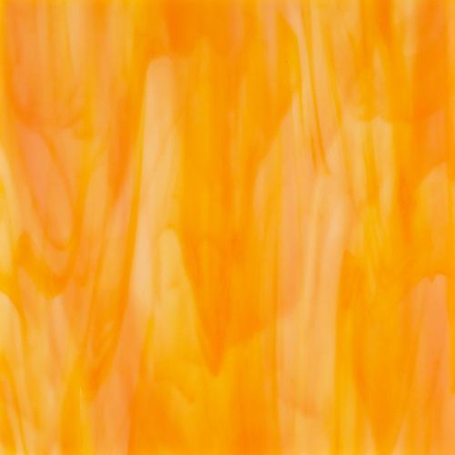 OCENSIDE Spectrum, USA - White/Orange Smooth - Арт стъкло за Витражи