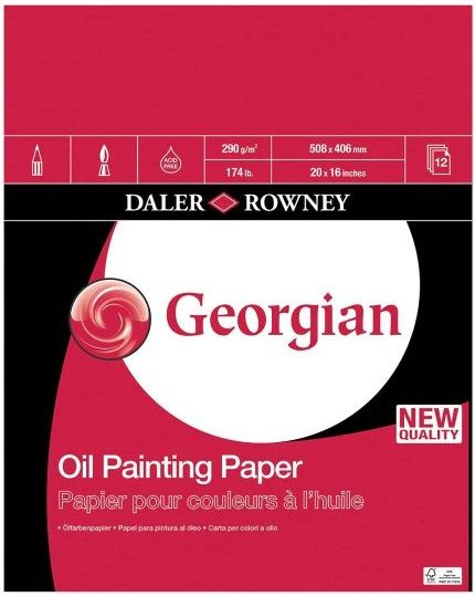 DR, Georgian Oil Pad 20 x 16" - Блок 12л 508x406 мм. за МАСЛО