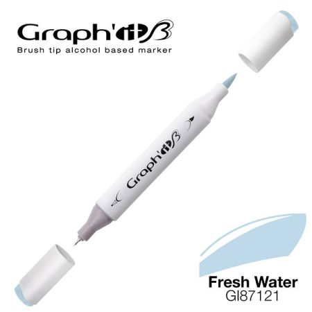 # GRAPH IT BRUSH MARKER - Двувърх дизайн маркер ЧЕТКА - FRESH WATER