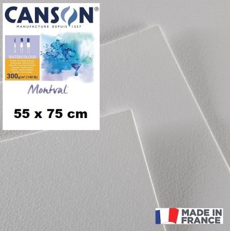 CANSON WATERCOLOUR PAPER CP 300g - АКВАРЕЛНА ХАРТИЯ MONTVAL 55x75cm