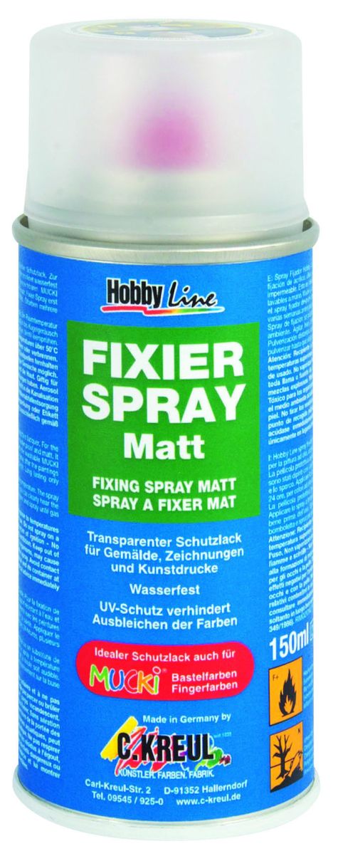 FIXIER SPRAY MATT - Мат/САТЕН лак за водоразтворими бои 150 мл. спрей
