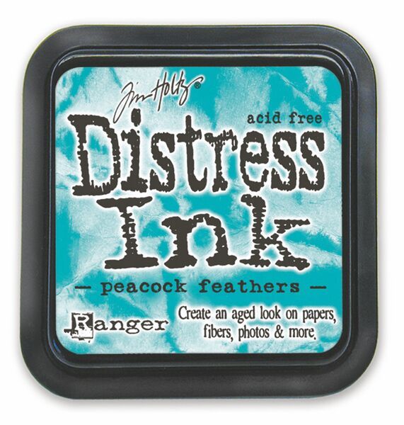 Distress ink pad by Tim Holtz - Тампон, "Дистрес" техника - Peacock Feathers 