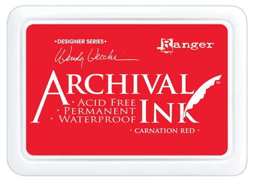 ARCHIVAL INK PAD, USA - Tампон с архивно перманентно мастило, Carnation Red