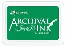 ARCHIVAL INK PAD, USA - Tампон с архивно перманентно мастило, Emerald Green