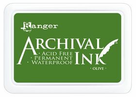ARCHIVAL INK PAD, USA - Tампон с архивно перманентно мастило, Olive