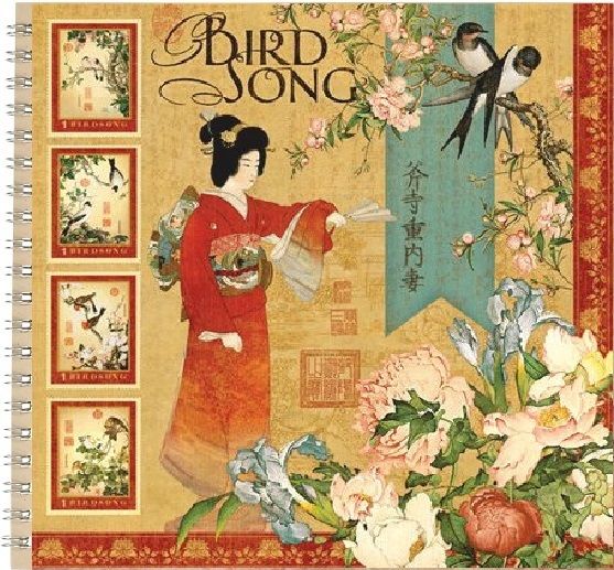 ALBUM SCRAPBOOKING "Bird Song" - Дизайнерски скрапбукинг албум 36 страници 30,5х30,5 см