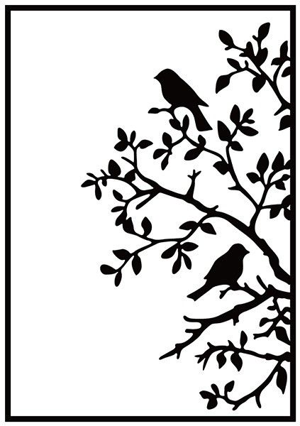 Embossing Folders"birds on branch" 106x150mm    - Папка за релеф / hsf017