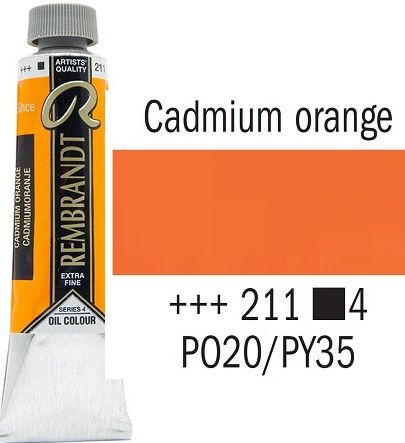 REMBRANDT Екстра Фини Маслени Бои 40 мл. - Cadmium Orange 4, № 211