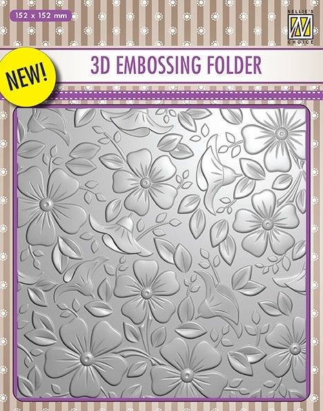 3D-embossing folder "flowers-3" 152x152mm - 3D Ембос папка