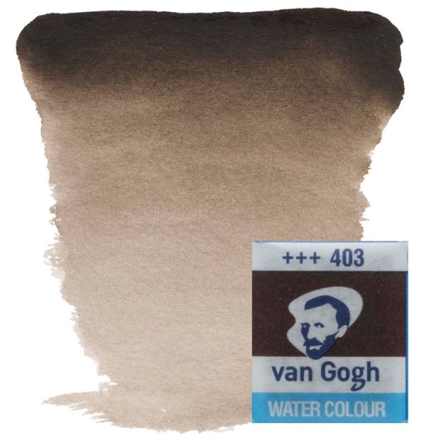 VAN GOGH WATERCOLOUR PAN - Екстра фин акварел `кубче` #  Vandyke brown 403