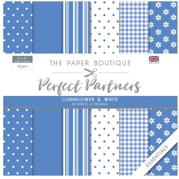 Paper Boutique • Perfect partners paper pad 36 sheets - Дизайнерски блок 20.5 X 20.5CM - Cornflower