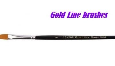 GOLD LINE FLAT 9mm  - ПЛОСКА универсалнa синтетична четкa 8