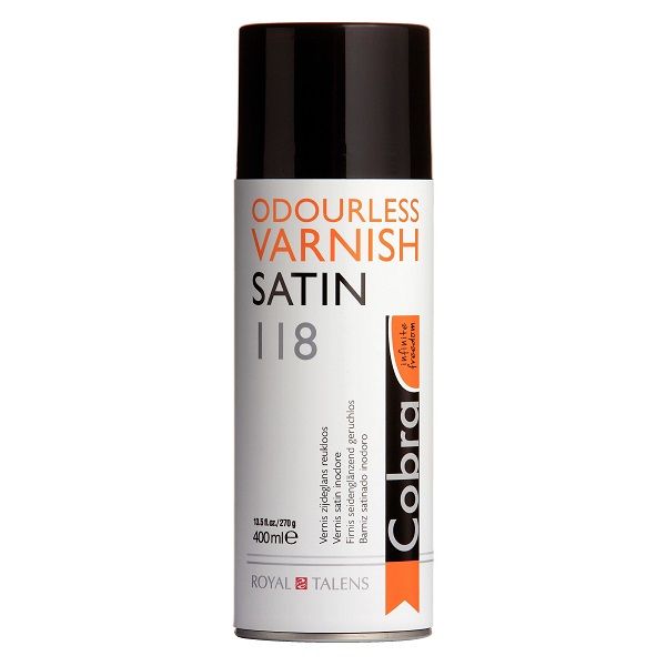 SPRAY TALENS COBRA VARNISH SATIN - Краен лак за водоразтворими маслени бои SATIN 400мл