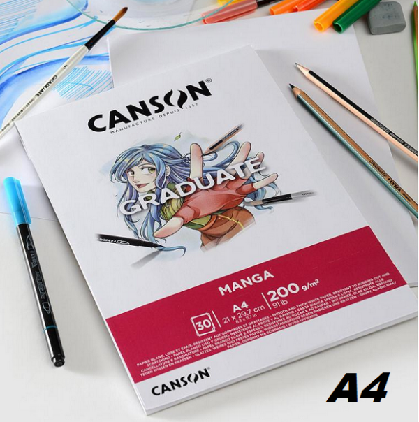 CANSON GRADUATE MANGA 200g A4 - MANGA блок 30л A4 21x29.7