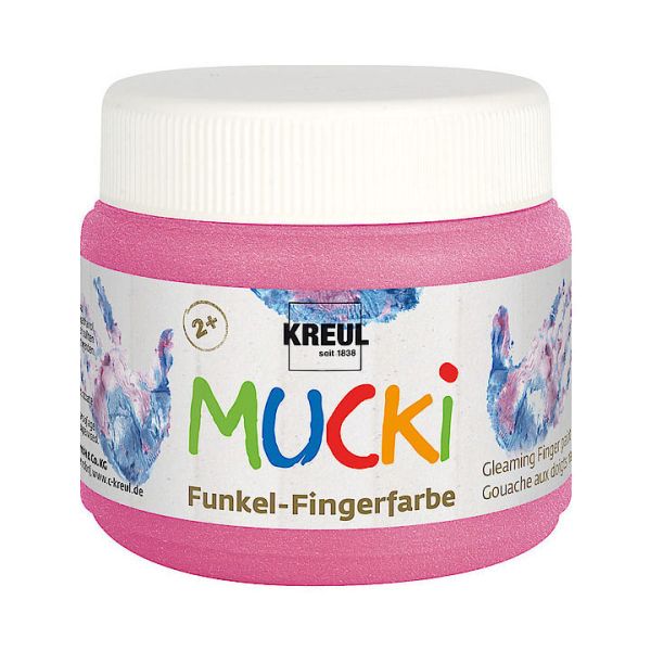 MUCKI, 2+, Gleaming Finger Paint 150 ml. - Fairy dust Rose