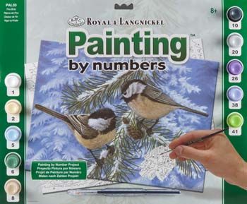 R&L,USA A3- # PINE BIRDS - Рисуване по номера  * PAL33