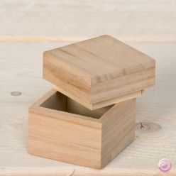 BOX CUBE Artemio - Дървена малка кутийка куб