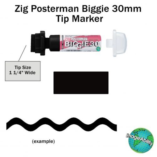 ZIG POSTERMAN, Made in Japan - Акрилен Плакат Маркер 3 см. - Черен