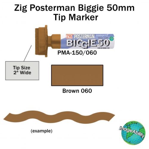 ZIG POSTERMAN, Made in Japan - Акрилен Плакат Маркер 5 см. - Кафяв