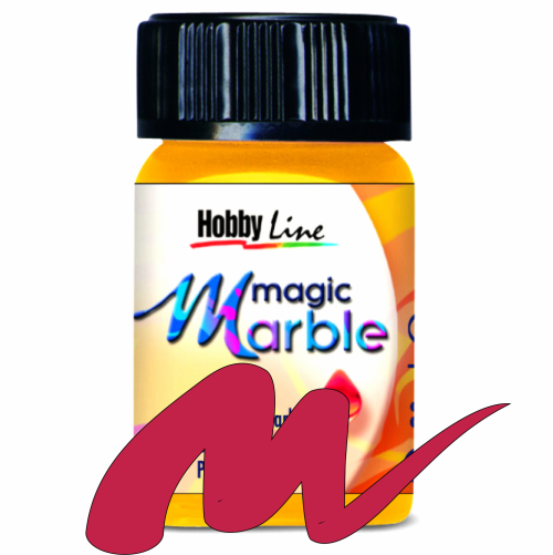 Magic Marble - Боя за мраморен ефект 20мл. - Рубинено червено