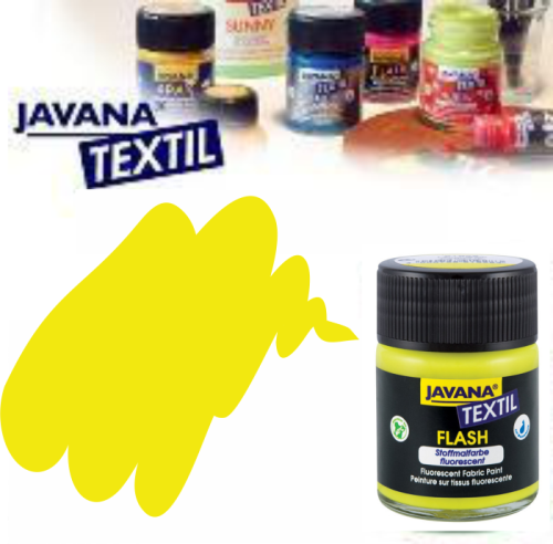 KREUL Javana Fabric Paint for light-colored textiles 50 ml - Fluorescent Yellow