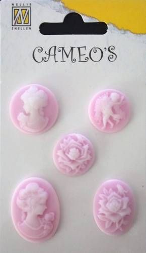 CAMEOS - елементи от полимерна смола PINK